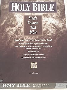 New International Version Single Column Text Bible: Navy