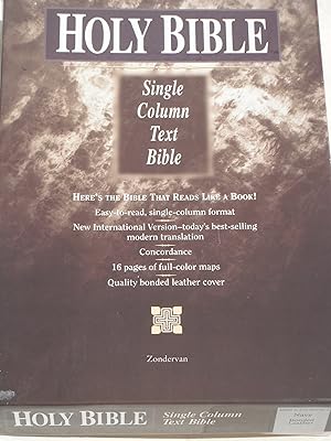 New International Version Single Column Text Bible: Navy
