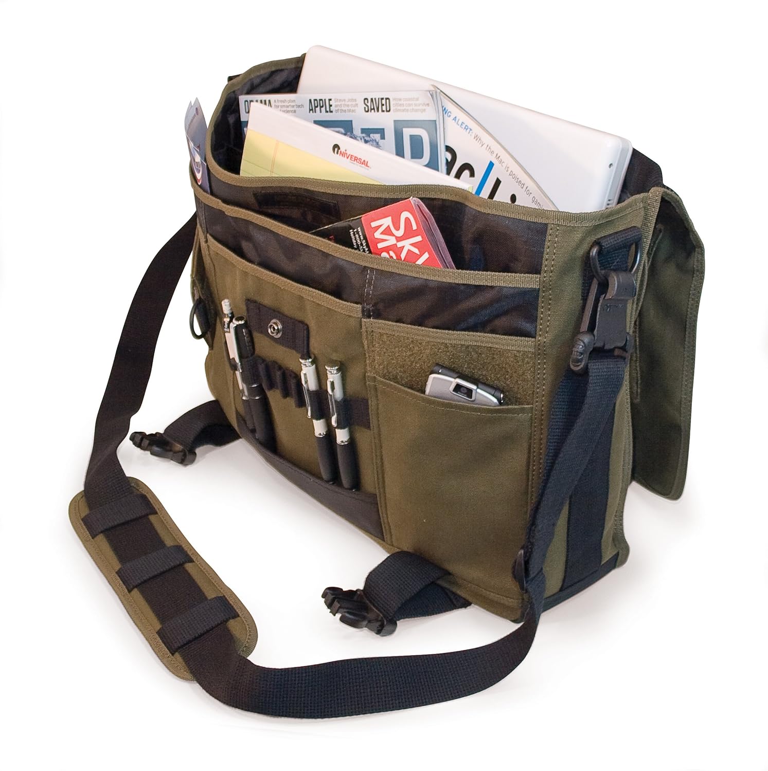 thumbnail image 2 of Johoxton 16-Inch Canvas Messenger Bag – Vintage Cotton Laptop Bag For Men & Women 2 of 9