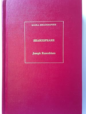 Shakespeare: An annotated bibliography (The Magill bibliographies)
