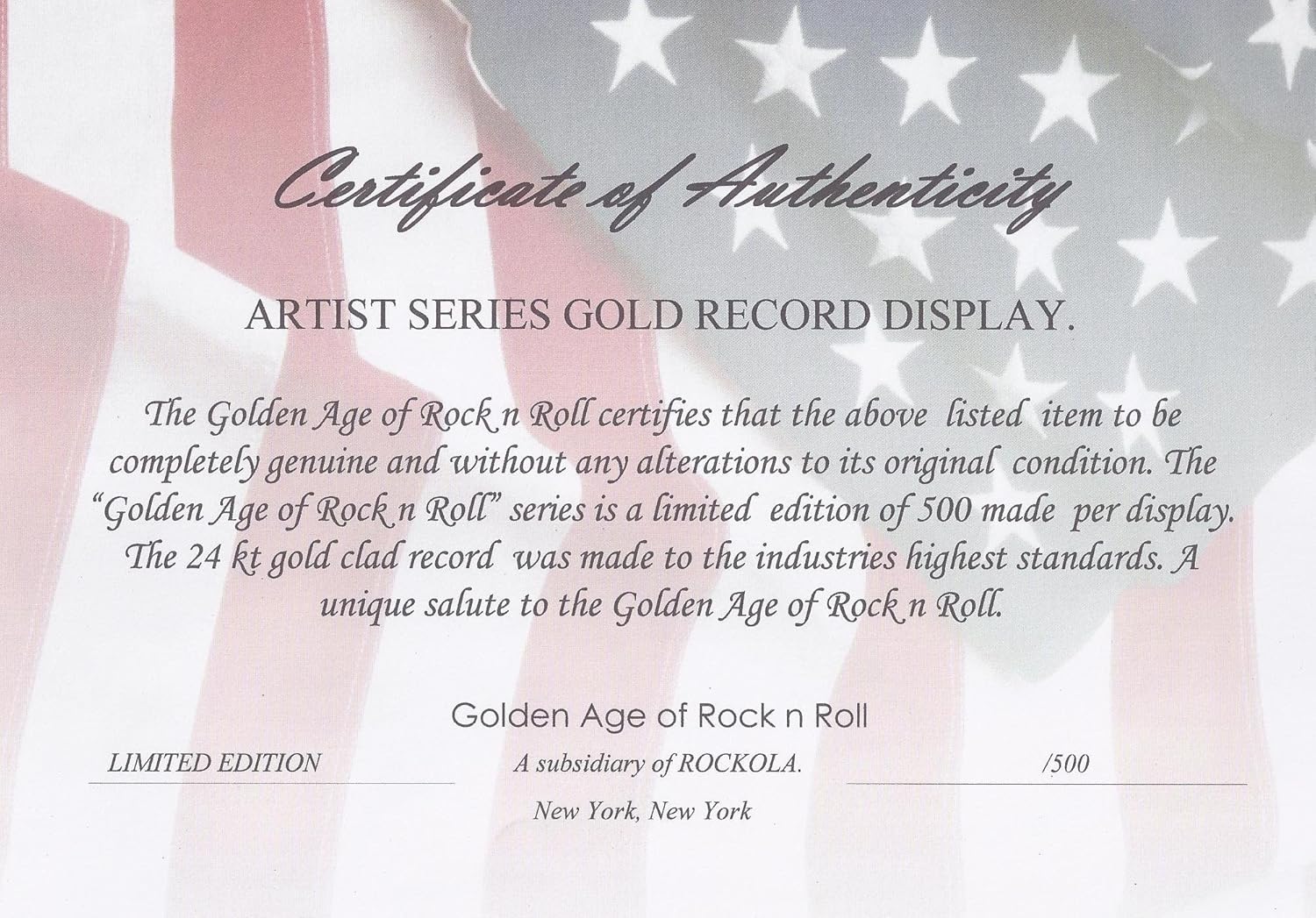 

Frank Sinatra LTD Edition Poster Art Gold Record Music Memorabilia Display