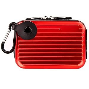 Fire Red VG Pascal Edition Durable Camera Carrying Case with Protective Hard Metallic Exterior for Samsung ST76 ST200F ST66 ST93 ST95 ST90 ST65 ST30 ST700 ST80 ST100 ST550 SL202 SL30 SL102 DV300F MV800 PL150 PL170 PL120 PL200 PL210 PL100 SH100 WB210 WB700 WB2000 AQ100 WP10 TL350 TL210 TL205 TL240 TL