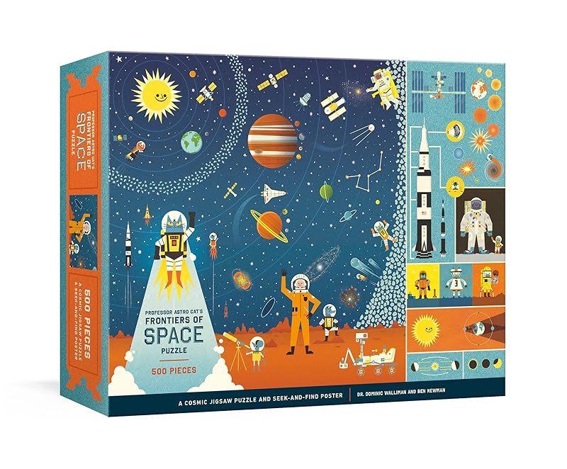 Professor Astro Cat's Frontiers of Space 500-Piece Puzzle: Cosmic Jigsaw Puzzle and Seek-and-Find Poster : Jigsaw Puzzles for Kids by Dr. Dominic Walliman