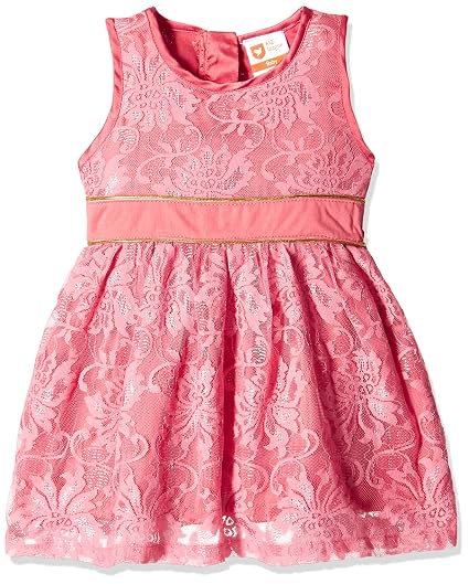 612 League Baby Girls' Dress (ILW16I72001_Coral_18-24 months)