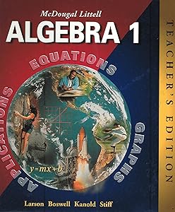 McDougal Littell Algebra 1: Applications, Equations, Graphs, Teacher's Edition