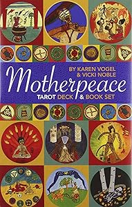 Mini Motherpeace Round Tarot Deck & Book Set by Karen Vogel