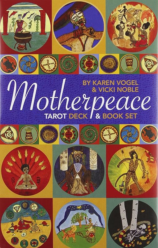 Mini Motherpeace Round Tarot Deck & Book Set by Karen Vogel