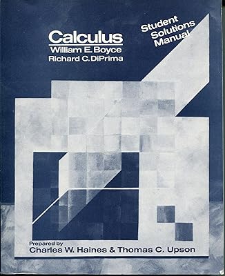 Calculus, Student's Solution Manual