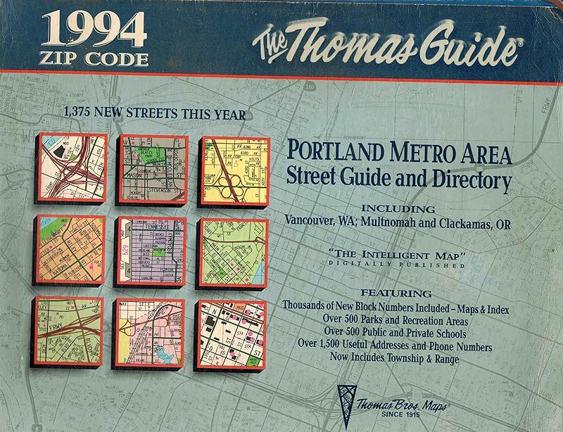 Portland metro area street guide and directory: Including Vancouver, WA; Multnomah and Clackamas, OR by Thomas Brothers Maps