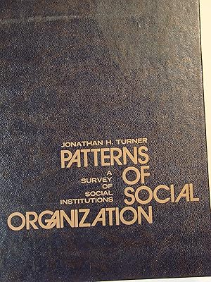 Patterns of Social Organization: A Survey of Social Institutions (McGraw-Hill Reflections Series)