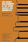 The subject bibliography of the social sciences and humanities