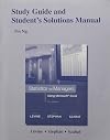 Study Guide and Student's Solutions Manual Statistics for Managers Using Microsoft Excel