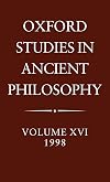Oxford Studies in Ancient Philosophy. Volume XVI: 1998