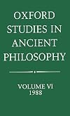 Oxford Studies in Ancient Philosophy: Volume VI: 1988