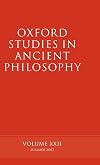Oxford Studies in Ancient Philosophy. Volume XXII: Summer 2002