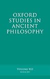 Oxford Studies in Ancient Philosophy. Volume XLI: Winter 2011