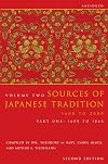 Sources of Japanese Tradition, Vol. 2, Part 1: 1600 to 1868
