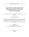 Approaches to understanding the cumulative effects of stressors on marine mammals