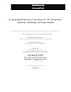 Undergraduate Research Experiences for STEM Students: Successes, Challenges, and Opportunities (Higher Education)