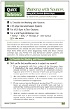 Working with Sources Using CSE Style: A Bedford/St. Martin's Quick Reference