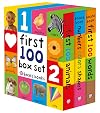 First 100 Board Book Box Set (3 books): First 100 Words, Numbers Colors Shapes, and First 100 Animals