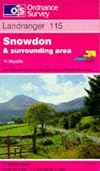Landranger Map 115: Snowdon / Yr Wyddfa, Caernarfon