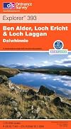 Explorer Map 393: Ben Alder, Loch Ericht, & Loch Laggan