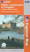 Explorer Map 349: Falkirk, Cumbernauld & Livingston, Linlithgow, Bathgate & Kilsyth