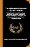 The First Oration of Cicero Against Catilina