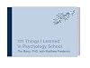 101 Things I Learned® in Psychology School