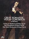 Great Romantic Violin Concertos in Full Score (Dover Music Scores)