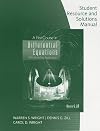Student Resource with Solutions Manual for Zill’s A First Course in Differential Equations, 9th