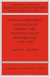 Papal government and England during the pontificate of Honorius III (1216 - 1227)