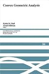 Convex Geometric Analysis