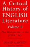 A Critical History of English Literature: The Restoration to the Present Day v. 2