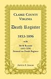 Clarke County, Virginia Death Register, 1853-1896, with Birth Records, 1855-1856, Entered on Death Register