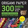 Origami Paper 300 sheets Nature Photo Patterns 4" (10 cm): Tuttle Origami Paper: High-Quality Double-Sided Origami Sheets Printed with 12 Different Designs