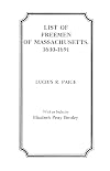 List of Freemen of Massachusetts, 1630-1691