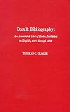 Occult bibliography : an annotated list of books published in English, 1971 through 1975