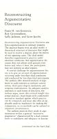 Reconstructing Argumentative Discourse (Studies in Rhetoric and Communication)