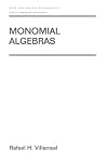 Monomial Algebras