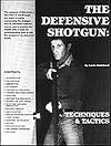 Defensive Shotgun, the Techniques and Tactics