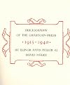 Bibliography of the Grabhorn Press, 1915-1956