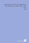 The history of political parties in the province of New York, 1760-1776