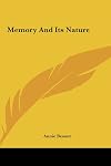 Memory And Its Nature