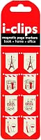Paris i-Clips Magnetic Page Markers (Set of 8 Magnetic Bookmarks)
