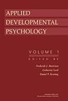 Applied developmental psychology. Volume 1
