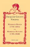 Fauquier County, Virginia marriage bonds, 1759-1854 and marriage returns, 1785-1848