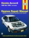 Honda Accord 1990 Thru 1993: All Models (Haynes Repair Manual)