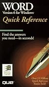 Word for Windows 6 Quick Reference (Que Quick Reference)